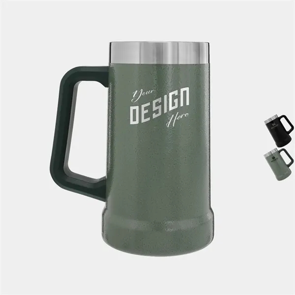 24 oz Stanley® Stainless Insulated Big Grip Beer Stein Mug - 24 oz Stanley® Stainless Insulated Big Grip Beer Stein Mug - Image 0 of 2