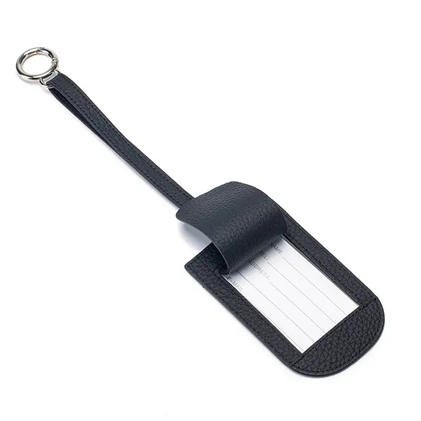 Flap Leather Luggage Tag With Metal Buckle - Flap Leather Luggage Tag With Metal Buckle - Image 9 of 9
