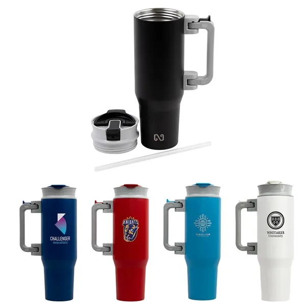 NAYAD® Genesis 40 oz Stainless Steel Double-Wall Mug with F - NAYAD® Genesis 40 oz Stainless Steel Double-Wall Mug with F - Image 0 of 5