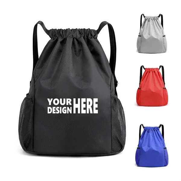 Custom Waterproof Oxford Drawstring Sports Bag - 19.7" x 15. - Custom Waterproof Oxford Drawstring Sports Bag - 19.7" x 15. - Image 0 of 3