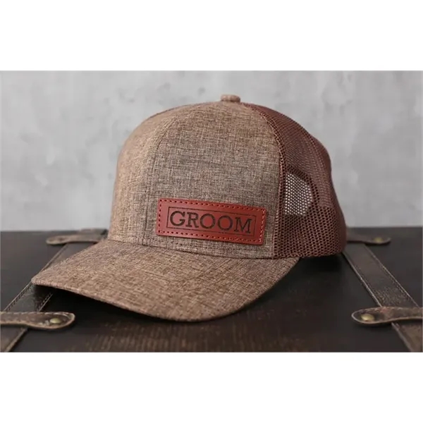 Custom Leather Patch Hat-Golf, Gift for Father's Day,Trucker - Custom Leather Patch Hat-Golf, Gift for Father's Day,Trucker - Image 4 of 12
