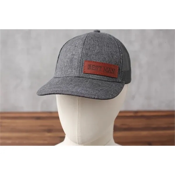 Custom Leather Patch Hat-Golf, Gift for Father's Day,Trucker - Custom Leather Patch Hat-Golf, Gift for Father's Day,Trucker - Image 7 of 12