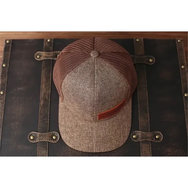 Custom Leather Patch Hat-Golf, Gift for Father's Day,Trucker - Custom Leather Patch Hat-Golf, Gift for Father's Day,Trucker - Image 10 of 12