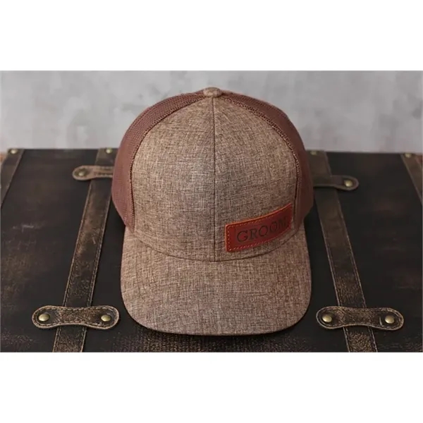 Custom Leather Patch Hat-Golf, Gift for Father's Day,Trucker - Custom Leather Patch Hat-Golf, Gift for Father's Day,Trucker - Image 11 of 12