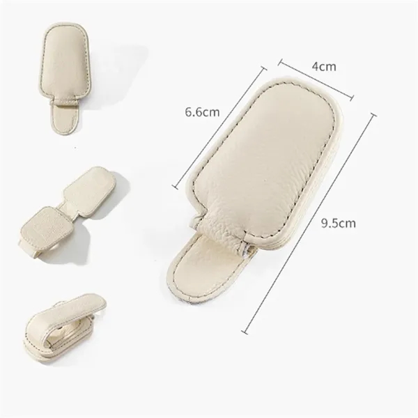 Magnetic Leather Sunglasses Holders for Car Visor - Magnetic Leather Sunglasses Holders for Car Visor - Image 1 of 6