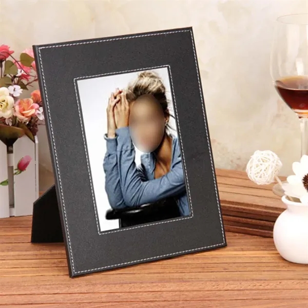 PU Leather Custom Logo Text Wedding Birthday Photo Frame - PU Leather Custom Logo Text Wedding Birthday Photo Frame - Image 4 of 4