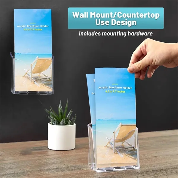 Acrylic Brochure Holder  support oem logo - Acrylic Brochure Holder  support oem logo - Image 0 of 4