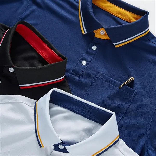 Mens Golf Shirt Performance Sport Short Sleeve - Mens Golf Shirt Performance Sport Short Sleeve - Image 5 of 9