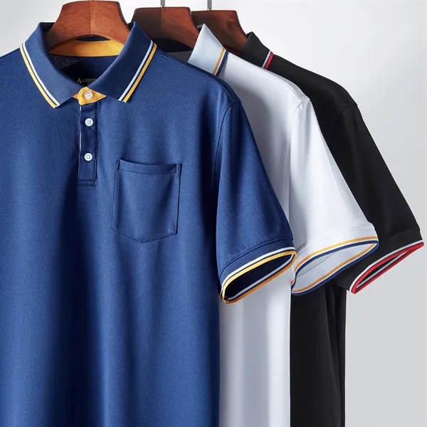 Mens Golf Shirt Performance Sport Short Sleeve - Mens Golf Shirt Performance Sport Short Sleeve - Image 6 of 9