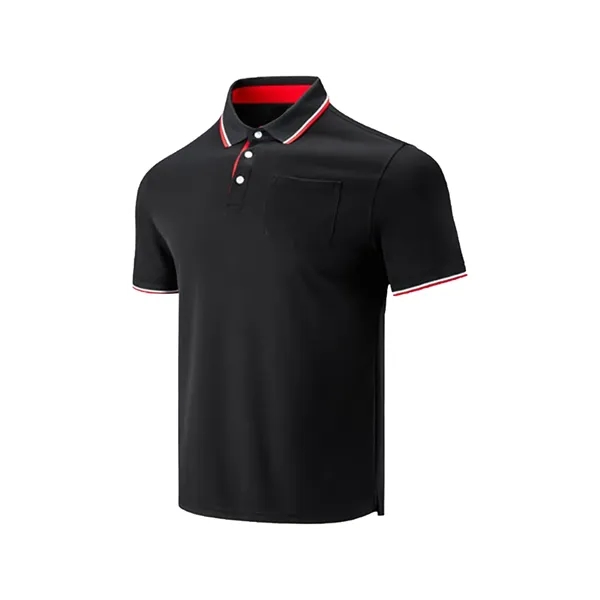 Mens Golf Shirt Performance Sport Short Sleeve - Mens Golf Shirt Performance Sport Short Sleeve - Image 7 of 9