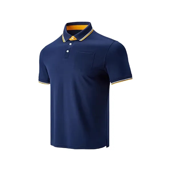 Mens Golf Shirt Performance Sport Short Sleeve - Mens Golf Shirt Performance Sport Short Sleeve - Image 8 of 9