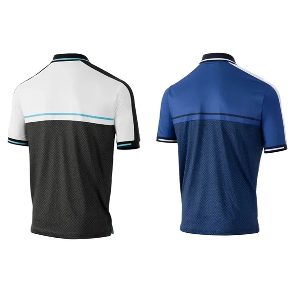 Golf Polo Shirt Geometric Abstract Print Uv Protection - Golf Polo Shirt Geometric Abstract Print Uv Protection - Image 2 of 5