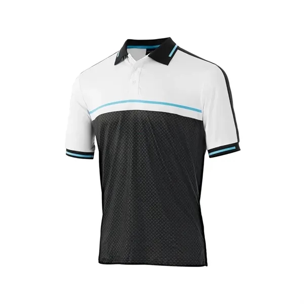 Golf Polo Shirt Geometric Abstract Print Uv Protection - Golf Polo Shirt Geometric Abstract Print Uv Protection - Image 5 of 5