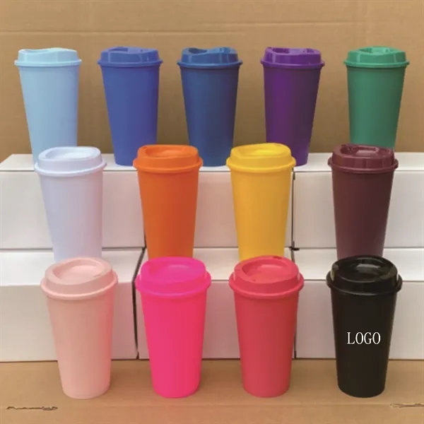 16OZ Plastic Coffee Cup And Lid - 16OZ Plastic Coffee Cup And Lid - Image 0 of 3