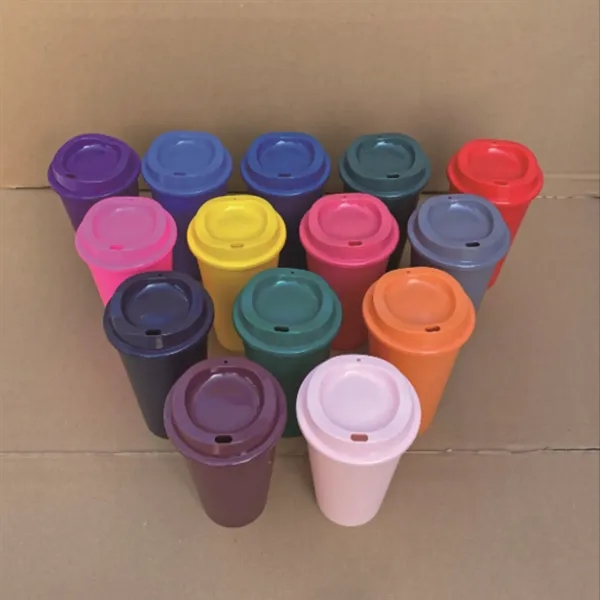16OZ Plastic Coffee Cup And Lid - 16OZ Plastic Coffee Cup And Lid - Image 2 of 3