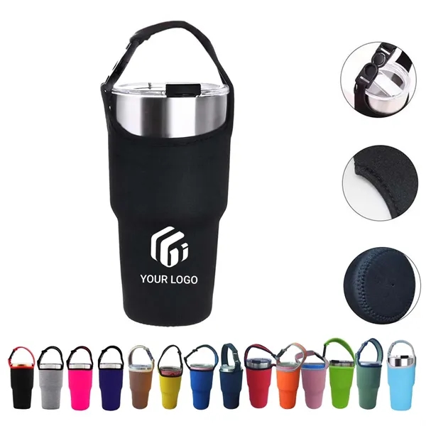 30oz Tumbler Carrier Holder Sleeve with Carrying Handle - 30oz Tumbler Carrier Holder Sleeve with Carrying Handle - Image 0 of 4