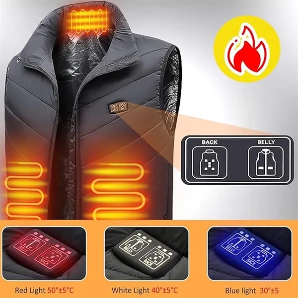 USB Powered Heated Vest-5 Heating Areas - USB Powered Heated Vest-5 Heating Areas - Image 1 of 4