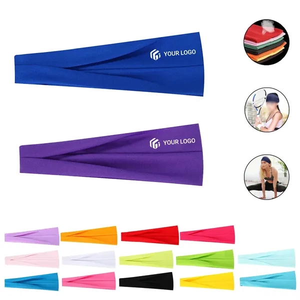 Sports Sweat-absorbent Non-slip Comfortable Elastic Headband - Sports Sweat-absorbent Non-slip Comfortable Elastic Headband - Image 0 of 4