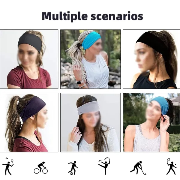 Sports Sweat-absorbent Non-slip Comfortable Elastic Headband - Sports Sweat-absorbent Non-slip Comfortable Elastic Headband - Image 4 of 4