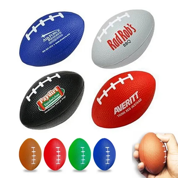 Promotional Mini Football Squeezie Stress Reliever 3.5 inch - Promotional Mini Football Squeezie Stress Reliever 3.5 inch - Image 0 of 3
