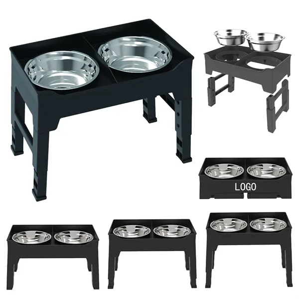 Adjustable Height Pet Bowl Dog Cat Splash Proof - Adjustable Height Pet Bowl Dog Cat Splash Proof - Image 0 of 1