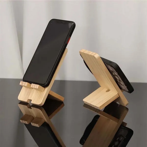 Detachable Portable Wood Phone Holder with Charging Hole - Detachable Portable Wood Phone Holder with Charging Hole - Image 2 of 4