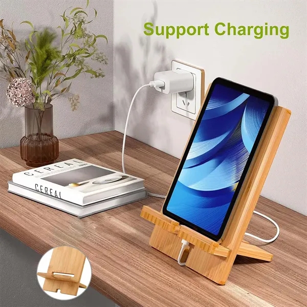 Detachable Portable Wood Phone Holder with Charging Hole - Detachable Portable Wood Phone Holder with Charging Hole - Image 4 of 4