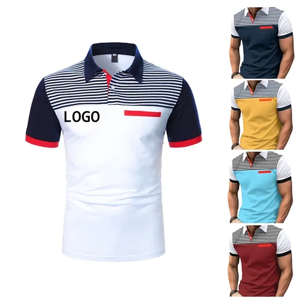 Men Polo Shirts Lapel Short Sleeve - Men Polo Shirts Lapel Short Sleeve - Image 0 of 10