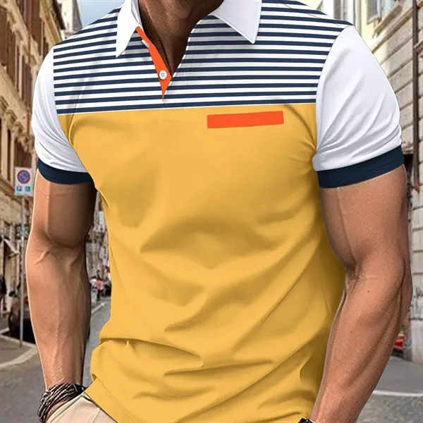 Men Polo Shirts Lapel Short Sleeve - Men Polo Shirts Lapel Short Sleeve - Image 10 of 10
