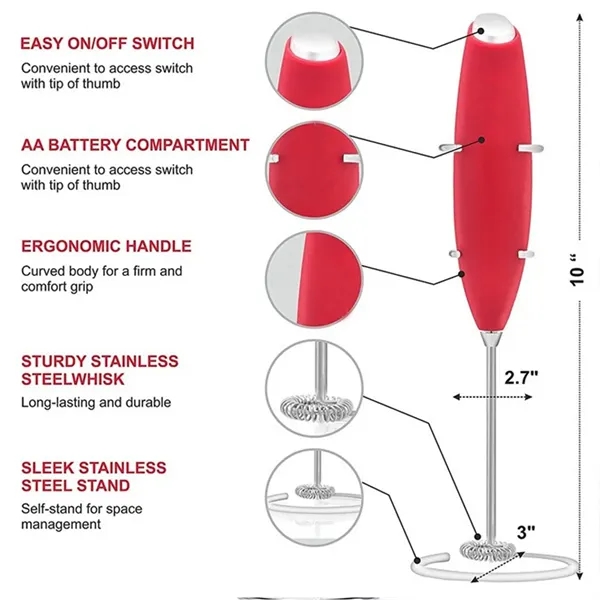 Powerful Handheld Milk Frother - Powerful Handheld Milk Frother - Image 3 of 10