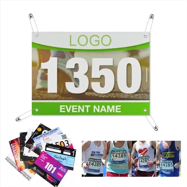 Tearproof Marathon Running Race Events Paper Bibs w/Pins - Tearproof Marathon Running Race Events Paper Bibs w/Pins - Image 0 of 2