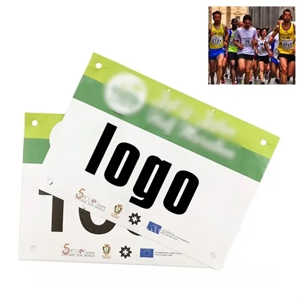 Tearproof Marathon Running Race Events Paper Bibs w/Pins - Tearproof Marathon Running Race Events Paper Bibs w/Pins - Image 1 of 2