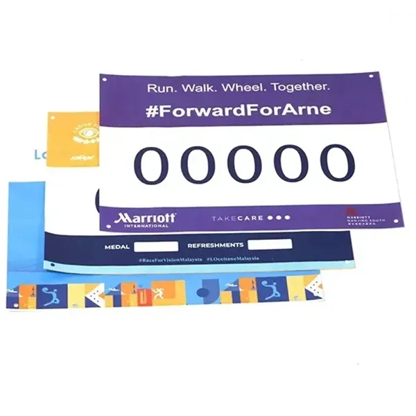 Tearproof Marathon Running Race Events Paper Bibs w/Pins - Tearproof Marathon Running Race Events Paper Bibs w/Pins - Image 2 of 2