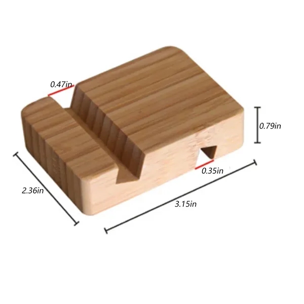 Universal bamboo desktop tablet holder cell phone stand - Universal bamboo desktop tablet holder cell phone stand - Image 1 of 4