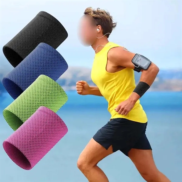 Cool Sweat Absorption Tennis Running Sports Wrist Band - Cool Sweat Absorption Tennis Running Sports Wrist Band - Image 4 of 4