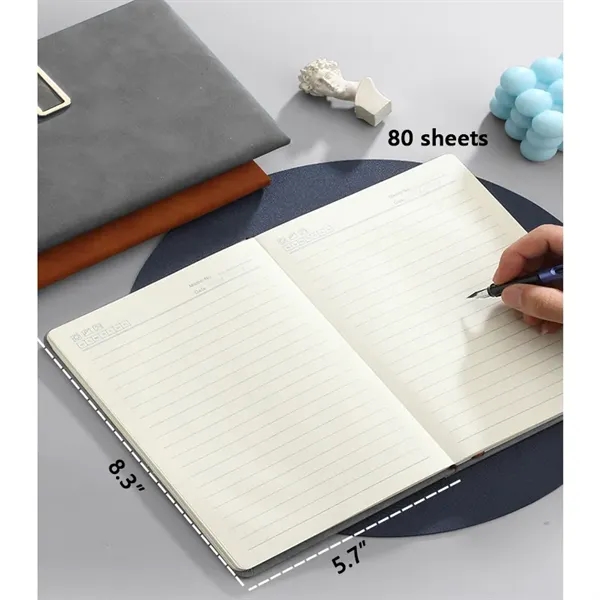 A5 PU Leather Hardcover Thick Lined Journal Ruled Notebook - A5 PU Leather Hardcover Thick Lined Journal Ruled Notebook - Image 1 of 3