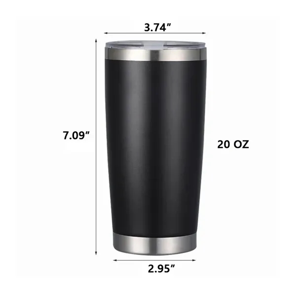 20oz Stainless Steel Matte Finish Vacuum Insulated Tumbler - 20oz Stainless Steel Matte Finish Vacuum Insulated Tumbler - Image 2 of 3