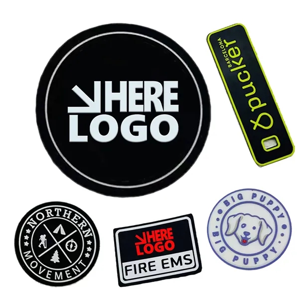 MOQ 100 PVC 2" Round Patch Rubber Label Decal - MOQ 100 PVC 2" Round Patch Rubber Label Decal - Image 0 of 1