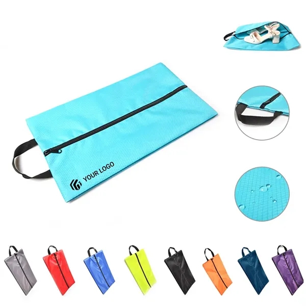 Waterproof Portable Nylon Travel Shoe Bags with Zipper - Waterproof Portable Nylon Travel Shoe Bags with Zipper - Image 0 of 4