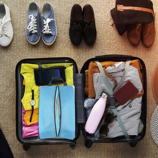 Waterproof Portable Nylon Travel Shoe Bags with Zipper - Waterproof Portable Nylon Travel Shoe Bags with Zipper - Image 4 of 4