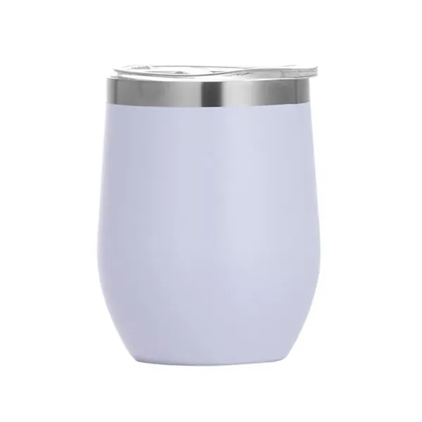 12oz Stainless Steel Matte Finish Eggshell Tumbler w/Lid - 12oz Stainless Steel Matte Finish Eggshell Tumbler w/Lid - Image 3 of 3