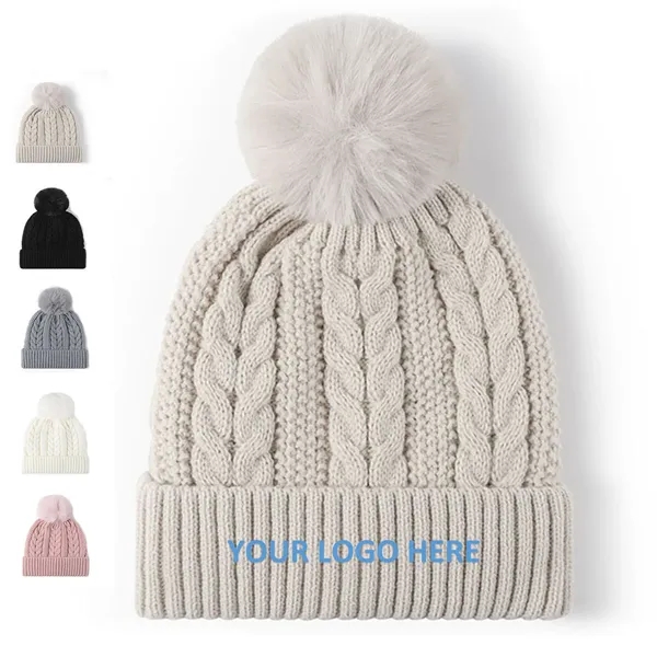 Chunky Pom Beanie Hat
