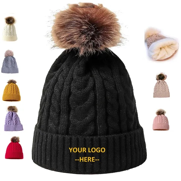 Custom Faux Fur Pom Hat