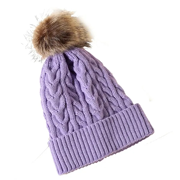 Faux Fur Pom Hat