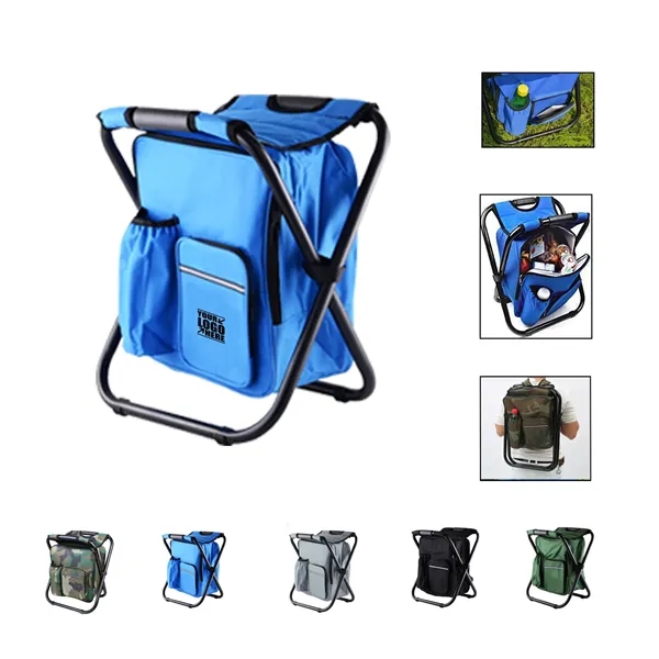 Folding Portable Cooler Backpack Stool - Folding Portable Cooler Backpack Stool - Image 0 of 2