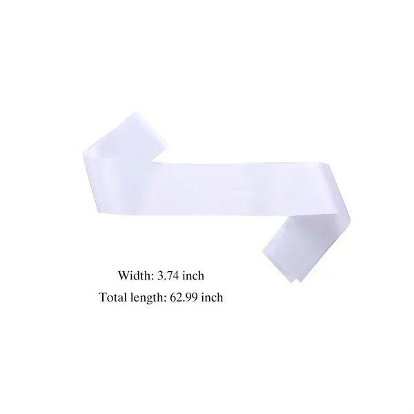 Personalized Ribbon Blank Satin Sashes for Decorations - Personalized Ribbon Blank Satin Sashes for Decorations - Image 1 of 4