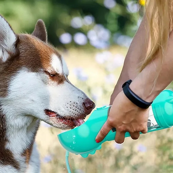 3-in-1 Pet Feeder Water Bottle with Poop Bag Dispenser - 3-in-1 Pet Feeder Water Bottle with Poop Bag Dispenser - Image 4 of 4