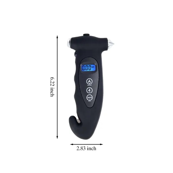 All-in-1 Car Tire Air Pressure Gauge with Emergency Tools - All-in-1 Car Tire Air Pressure Gauge with Emergency Tools - Image 1 of 4