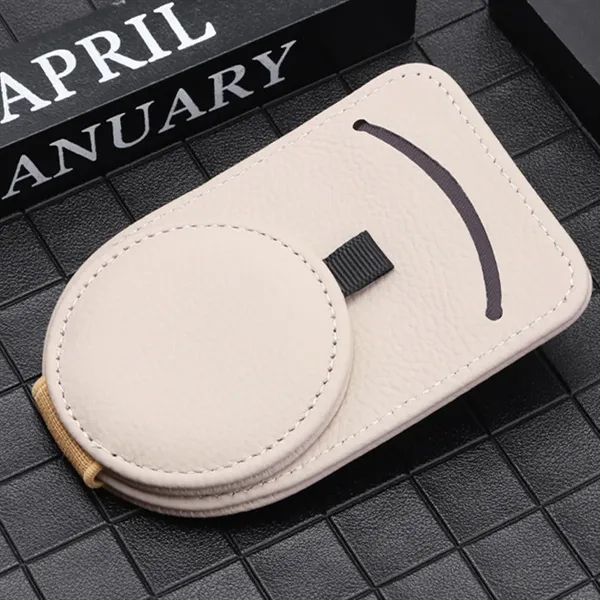 Leather Car Sunglass Holder - Leather Car Sunglass Holder - Image 3 of 5
