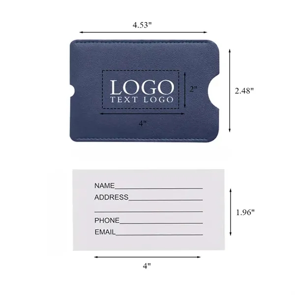 Vegan Leather Luggage Tag with Loop Strap - Vegan Leather Luggage Tag with Loop Strap - Image 26 of 27